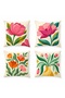 Special Floral Patterned 4-Piece Throw Pillow Cover Set - 3