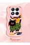 Redmi Note 14 Pro 4g Compatible Case Camera Protector Pink Silicone Couple Phone Case Cat Pattern - 2