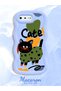 iPhone 8 Plus Compatible Case Camera Protector Blue Silicone Couple Phone Case Cat Pattern - 2