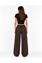 Women's Brown Woven Trousers-P193 - 3