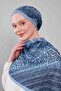 شال قطني مخلوط باللون الفيروزي