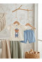 Bear Printed Shirt and Shorts Summer Baby Boy Set - 2