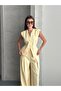 Women's Lace Detailed Vest Trouser Set V-Neck Buttoned Double Set