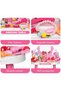 Kids Princess Dressing Table Vanity Play Set with Mirror, Hair Dryer, Makeup Accessories, Beauty Pretend Play Toy Set for Girls - 4