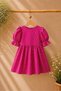 Fuchsia Polka Dot Girls' Dress