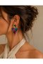 Steel Triangle Model Colorful Mother-Of-Pearl Earrings - 2