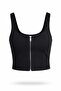 Black Zippered Bustier 17778