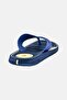 Men Brand Logo Slip On Slippers, Slate Blue - 3