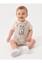Cotton Rabbit Detailed Snap Fastener 2-Piece Baby Boy Salopet Set