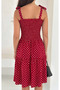 Women's Polka Dot Skirt with Ruffles and Flexible Straps, Comfortable Summer Dress Made of Viscose Fabric, Length 100 cm - 4