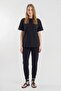 Knitted Fabric Pocket Jogger Women's Trousers