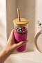Glass Water Bottle with Bamboo Lid and Silicone Case 550 ml - 3