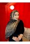 Women's Burgundy Ikat Polka Dot Patterned Soft Textured Cotton Seasonal Hijab Shawl - 3