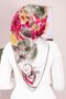 Vintage Rose Patterned Scarf Series Khaki - 4