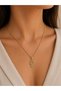 Women's Gold Color Fatma Ana Hand Figured 316L Stainless Steel Necklace