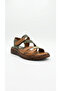 Khaki-Multi Women's Genuine Leather Sandals 213.S-024-24425 - 2