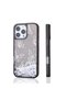iPhone 14 Pro Max Case Butterfly Pattern Glitter Liquid Camera Raised Silicone Vrdr - 4