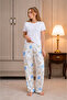 Women's 100% Cotton Combed Short Sleeve Pajama Set - 5