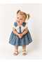 Eylül Paisley Lace Collared Girls' Dress & Bonnet Set - 4