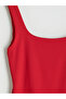 Vizyon New Season Red Square Collar Women's Bodysuit - 3