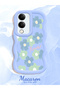 Vivo Y19S Gt 5g Compatible Case Camera Protector Blue Silicone Couple Phone Case Floral Pattern - 2