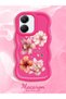 Poco X7 Pro Compatible Case Camera Protector Red Silicone Couple Phone Case Floral Pattern - 2