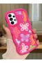 Samsung Galaxy A23 Compatible Case Camera Protector Red Silicone Couple Phone Case Butterfly Pattern