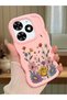 Tecno Spark 20C Compatible Case Camera Protector Pink Silicone Couple Phone Case Floral Pattern