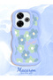 Redmi 13 Compatible Case Camera Protector Blue Silicone Couple Phone Case Floral Pattern - 2