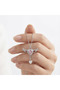 316L Steel Chain Silver Color Pink Zircon Stone Heart Angel Wing Motif Necklace - 3