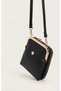 Crossbody Phone and Shoulder Bag with Gold Detail and Lock Clip - 2