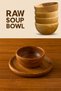 Handcrafted White Teak Wood Soup/Salad Bowl (Size 6 inch)- set of 2 - 5