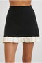 Women's Buttoned Skirt and Ruffled Skirt Knitwear Set - 2