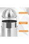 50L Stainless Steel Trash Can with Push Ball Lid Commercial Garbage Bin - 4