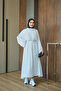 Women's Striped Long Sleeve Dress White - 4