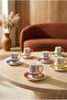 Monıca Hand Made 6-Person Porcelain Coffee Cup Set 90 ml - 2