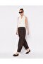 Women's Brown Shalwar Cut Balloon Pants with Gazi Stitching - 2