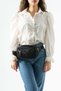 Unisex Black Waist Bag, Body Bag with Strap, Freebag, Waterproof Crossbody Bag, Crinkle Fabric, 32X17Cm - 2