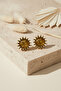 Pair of Yellow Sun Motif Bijouterie Earrings - 4