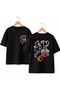Cros Teker Back and Front Chest Printed 100% Cotton Oversize Loose Regular Fit Crew Neck T-Shirt