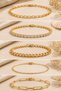 Steel 5-Piece Women's Bracelet Combination Set with Gold Color Extension Chain - 4