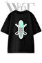 Sup Board_2 Design Printed Unisex Black Oversize T-Shirt