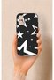 iPhone 17 Compatible Black Mega Star Patterned Silicone Case