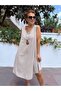 Italian Sleeveless Striped Dress Mink - 3