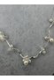 Women's Silver Color Pearl and Crystal Stone Detailed Twig Design Necklace Elegant Stylish Neck Chain - 2