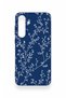 Samsung S25Fe Compatible Thin Leaf Branch Patterned Silicone Case - 2