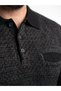 Men's Battal Polo Collar Tricot Sweater with Elastic Waist, Steel Knitting, Classic Fit - 2