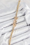 Brass Zircon Stone Butterfly Model Gold Color Women's Bracelet - 2