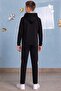 Boy's Potential Thick Striped Hooded Straight-Leg Diver Fabric Tracksuit Set Esf7017 - 5