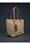 Large Size Women's Lined Shoulder Bag |   Beaded Charm Beach Bag |   Zippered Daily Bag (35 X 45 cm) - 2